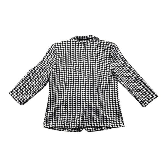 NYCC New York Clothing Co Houndstooth Blazer Jacket Women's Medium Black White - Picture 2 of 8